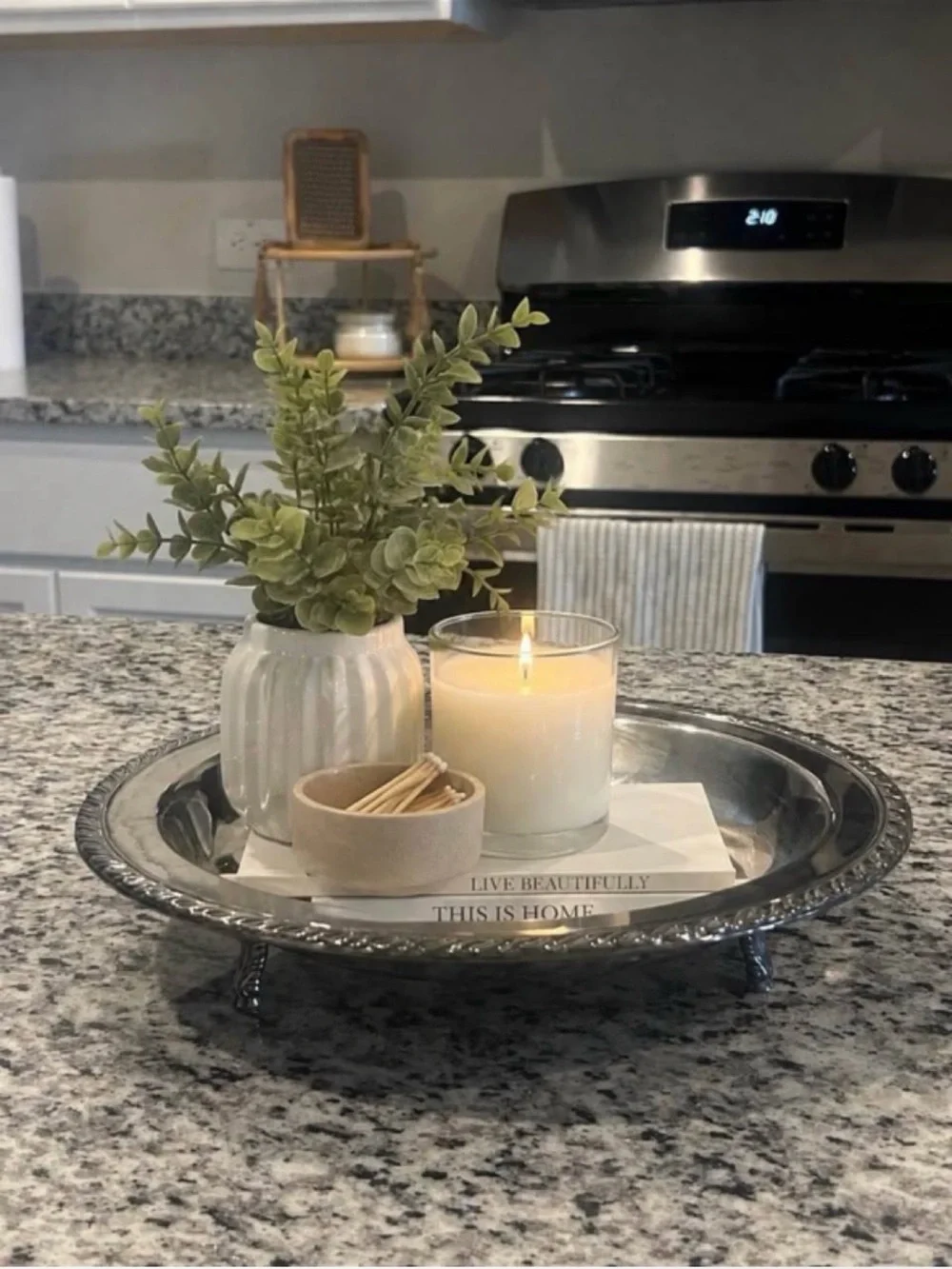 Cottagecore Metal Decorative Tray
